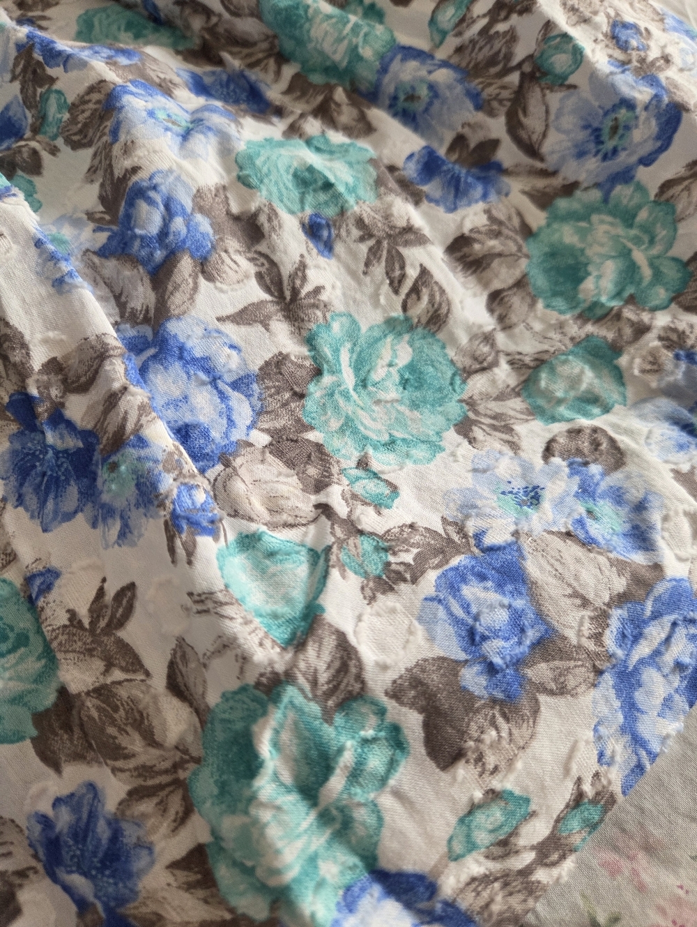 Handmade In Spain Smocked Blue Rose Floral Cotton Girls Dress Filita Artesania 2 - Picture 5 of 9